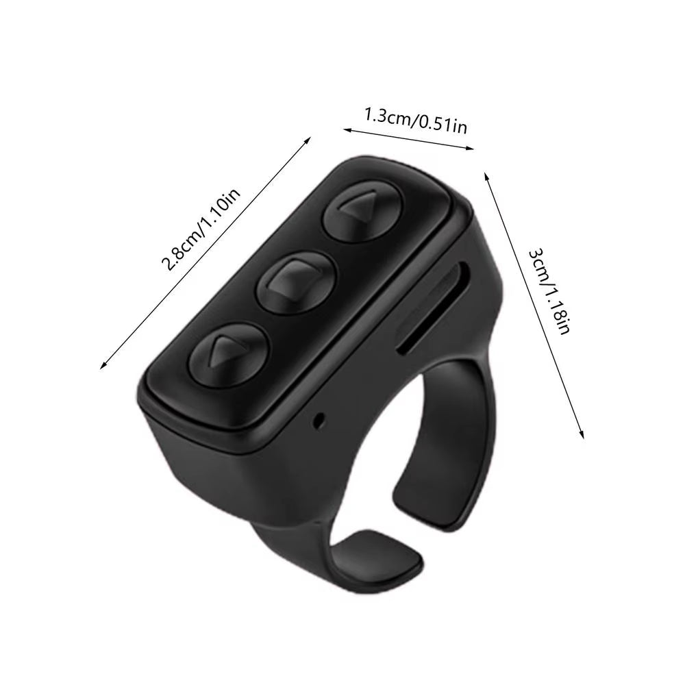 Wireless Fingertip Remote Control Ring BT Ring Scroller Page Turner Stable Connection Wireless Page Turner