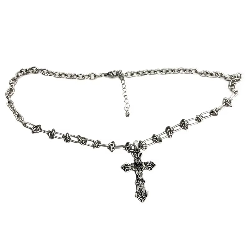 Vintage Pendants Necklace for Women Kpop Punk Chain Necklaces Long Korean Fashion Retro Jewelry on the Neck Gift