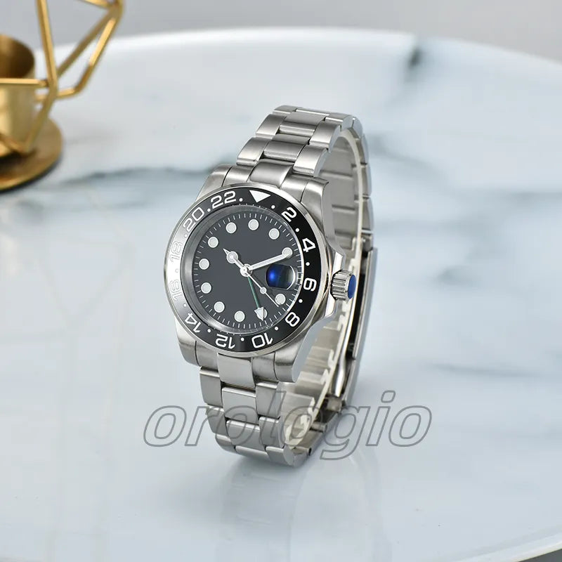 ST9 Watch U1 Mens Automatic Mechanical Ceramics Watches 40Mm Full Stainless Steel Gliding Clasp Swim Wristwatches Sapphire Super Luminous
