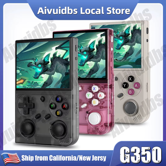 G350 Handheld Game Console 3.5'' IPS Screen Linux System Dual Joystick Vibration Motor Retro Portable Video Console Gift