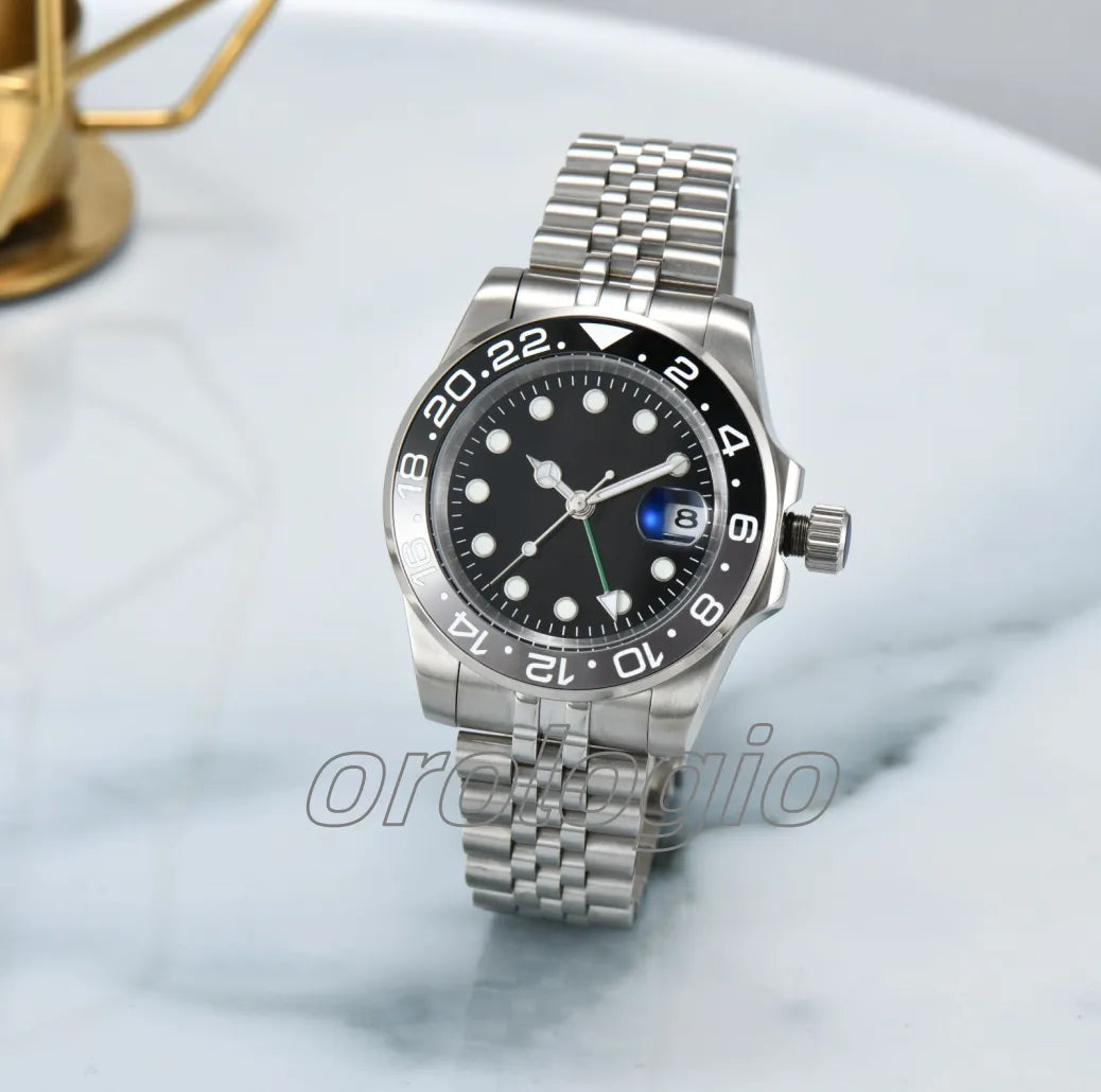 ST9 Watch U1 Mens Automatic Mechanical Ceramics Watches 40Mm Full Stainless Steel Gliding Clasp Swim Wristwatches Sapphire Super Luminous