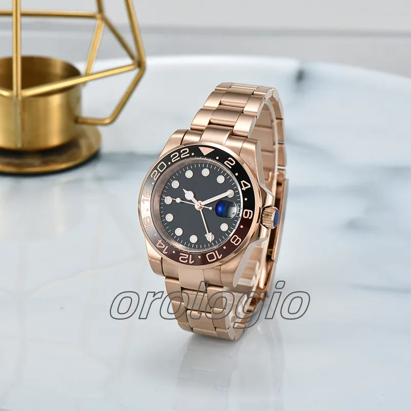 ST9 Watch U1 Mens Automatic Mechanical Ceramics Watches 40Mm Full Stainless Steel Gliding Clasp Swim Wristwatches Sapphire Super Luminous