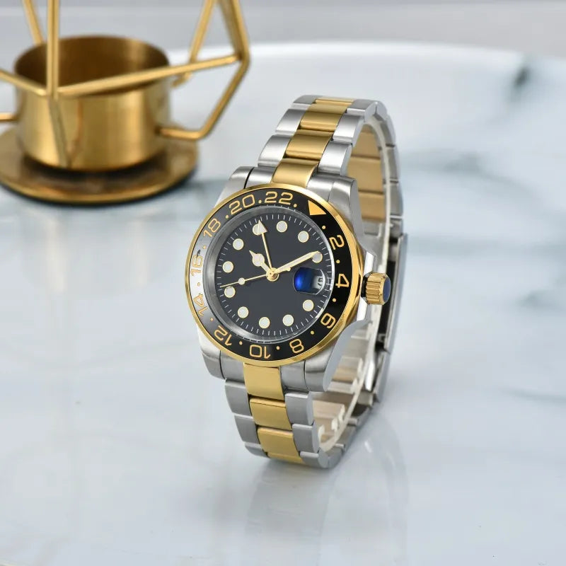 ST9 Watch U1 Mens Automatic Mechanical Ceramics Watches 40Mm Full Stainless Steel Gliding Clasp Swim Wristwatches Sapphire Super Luminous