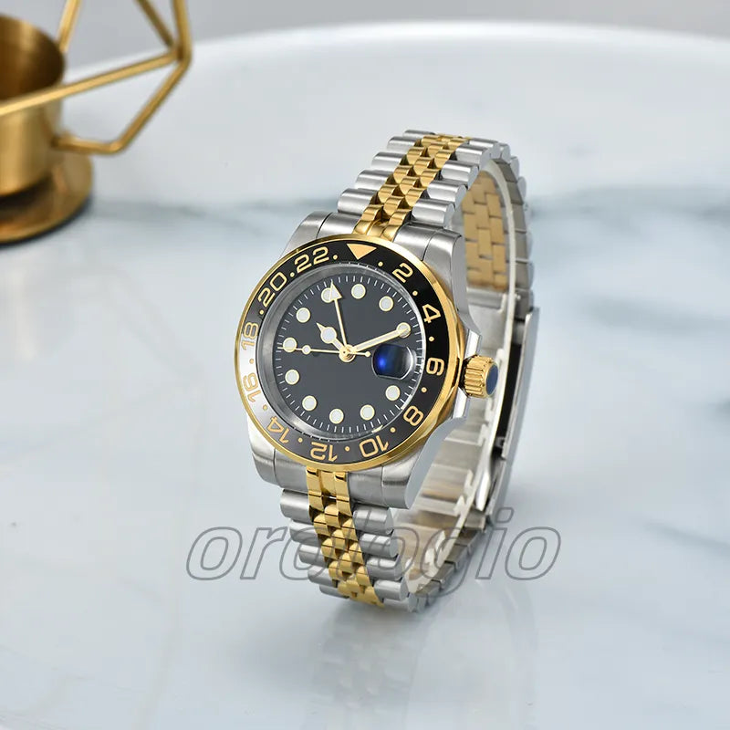ST9 Watch U1 Mens Automatic Mechanical Ceramics Watches 40Mm Full Stainless Steel Gliding Clasp Swim Wristwatches Sapphire Super Luminous
