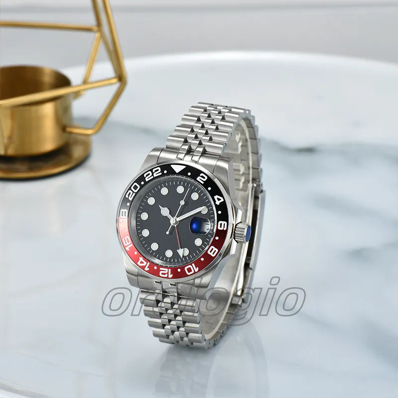 ST9 Watch U1 Mens Automatic Mechanical Ceramics Watches 40Mm Full Stainless Steel Gliding Clasp Swim Wristwatches Sapphire Super Luminous