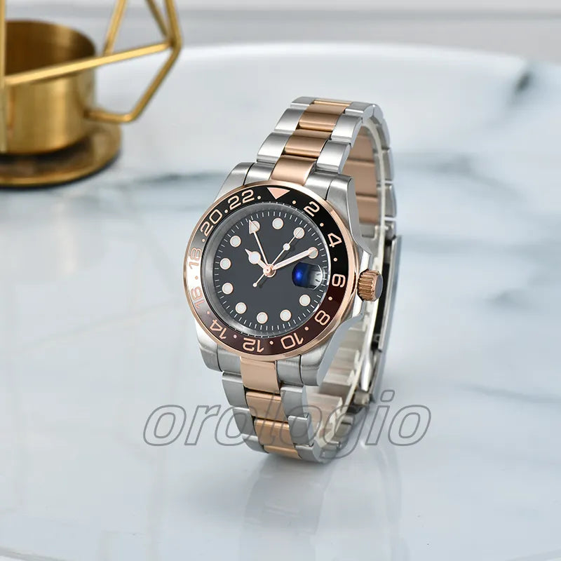 ST9 Watch U1 Mens Automatic Mechanical Ceramics Watches 40Mm Full Stainless Steel Gliding Clasp Swim Wristwatches Sapphire Super Luminous