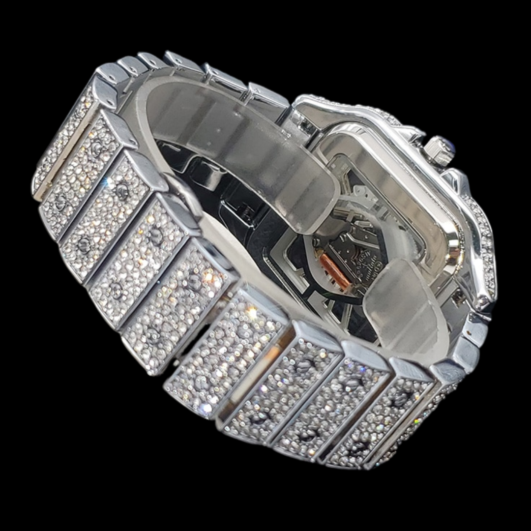 Red Dial VVS Iced Out Diamond Designer Watch