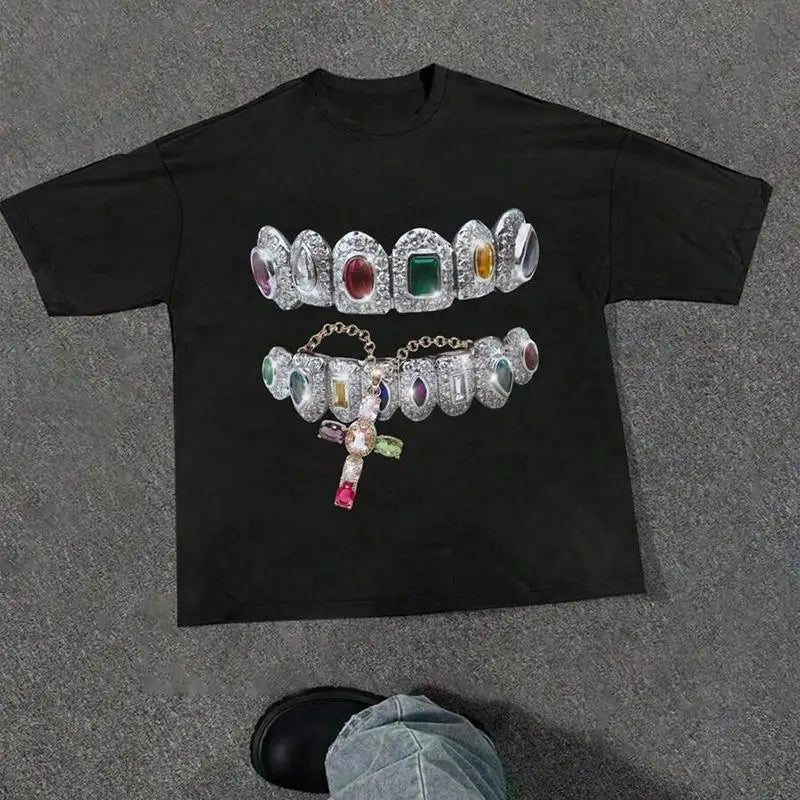  Y2K Cotton T-Shirt Harajuku Graphic Vintage Streetwear 
