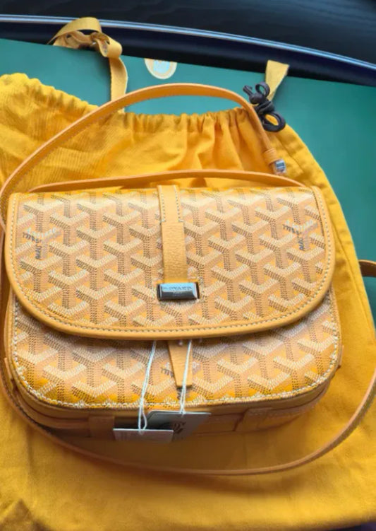 Yellow Designer Fashion Luxury Shoulder Crossbody Bag Handbag