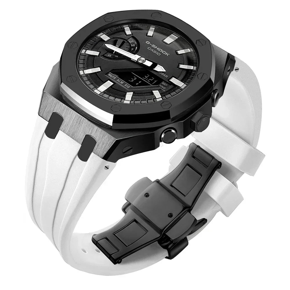 For G-SHOCK GA2100/GA2110 GAB2100 Gen4 Stainless Steel Case Bezel Rubber Strap Replacement Mod Refit Kit Accessories Wholesale