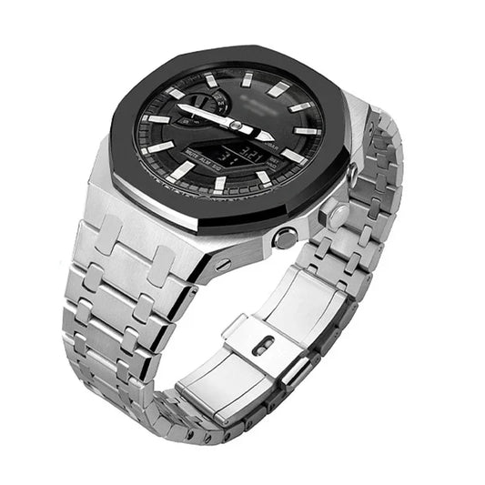 For G-SHOCK GA2100/GA2110 GAB2100 Gen4 Stainless Steel Case Bezel Rubber Strap Replacement Mod Refit Kit Accessories Wholesale