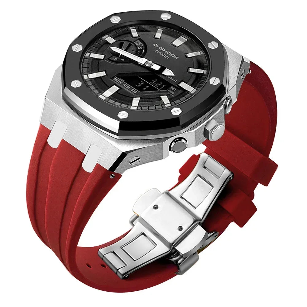 For G-SHOCK GA2100/GA2110 GAB2100 Gen4 Stainless Steel Case Bezel Rubber Strap Replacement Mod Refit Kit Accessories Wholesale