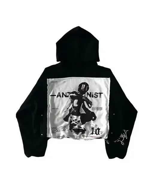 Streetwear American Hoodie Y2K Zip Jacket Harajuku Hip Hop Retro Oversized Hoodie Sweatshirt Mens Womens Fashion Casual Clothes