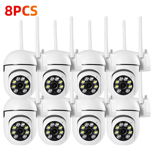 8MP Security Cameras HD Color Night Surveillance Indoor/Outdoor Motion Tracking Light Alarm CCTV Camera