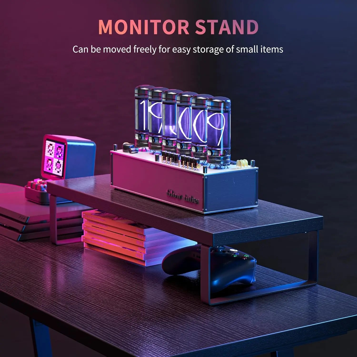 L Shaped Gaming Desk, 47 Inch Computer Desk with Monitor Stand, PC Gaming Desk