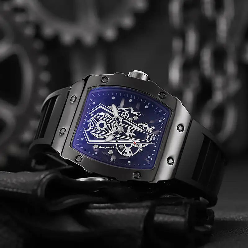Men Watches Luxury Large Dial Quartz Watch Casual Silicone Band Men'S Sports Watches Reloj Hombre