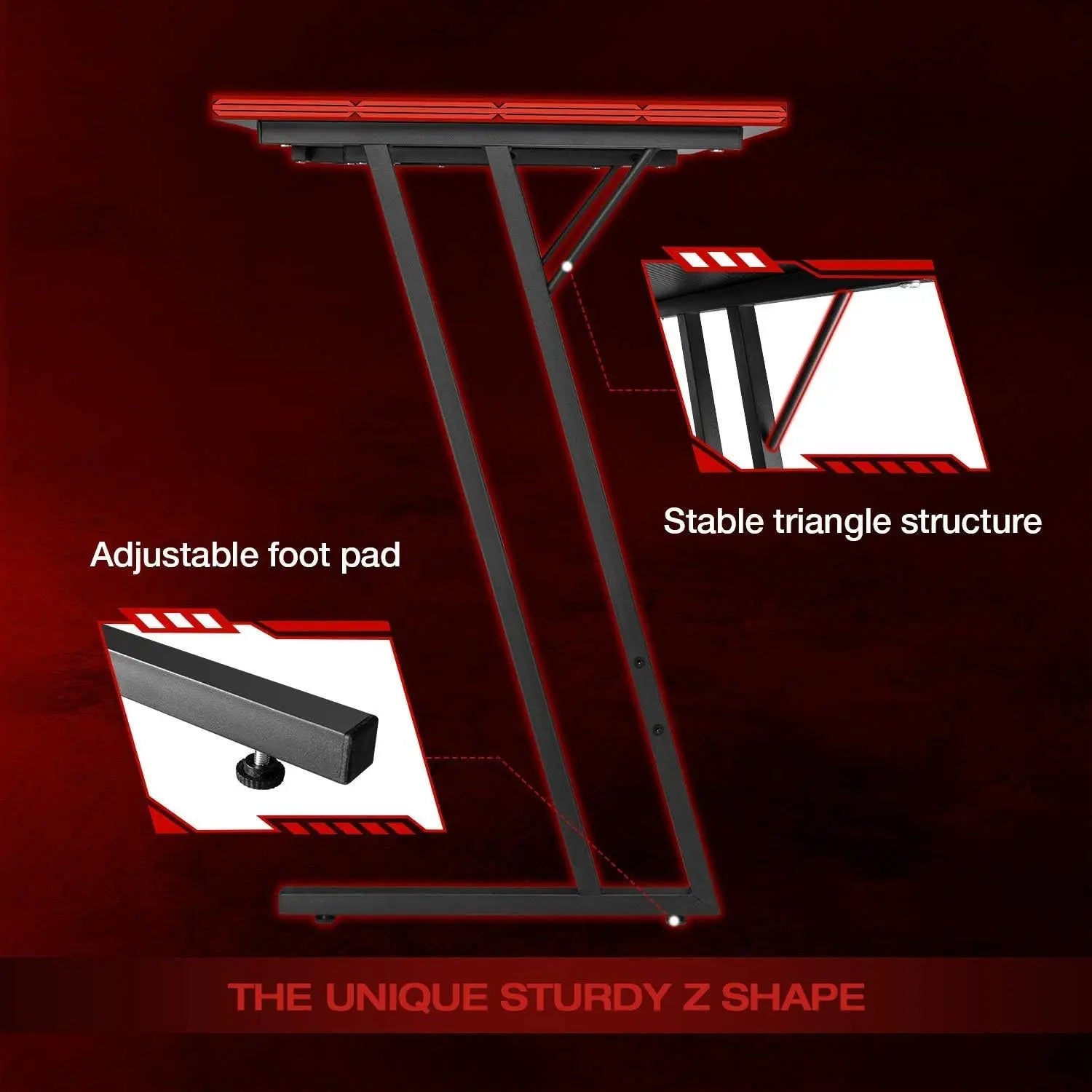L Shaped Gaming Desk Computer Corner Desk PC Gaming Desk Table with Large Monitor Riser Stand for Home Office Sturdy Writing