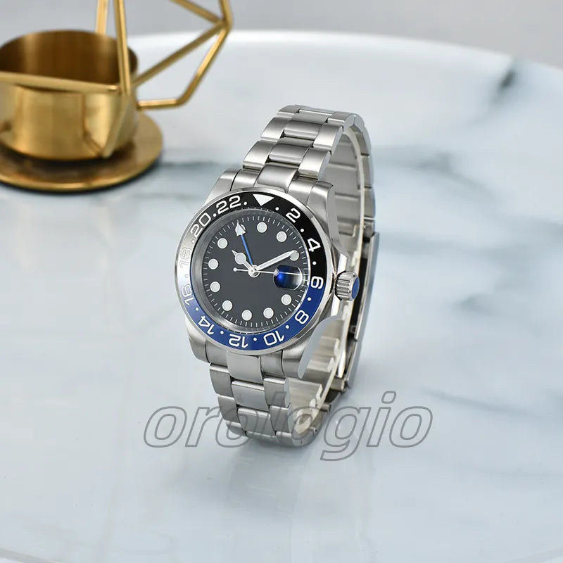 ST9 Watch U1 Mens Automatic Mechanical Ceramics Watches 40Mm Full Stainless Steel Gliding Clasp Swim Wristwatches Sapphire Super Luminous