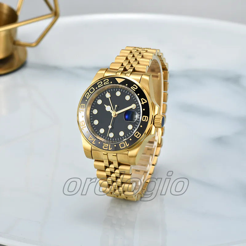 ST9 Watch U1 Mens Automatic Mechanical Ceramics Watches 40Mm Full Stainless Steel Gliding Clasp Swim Wristwatches Sapphire Super Luminous