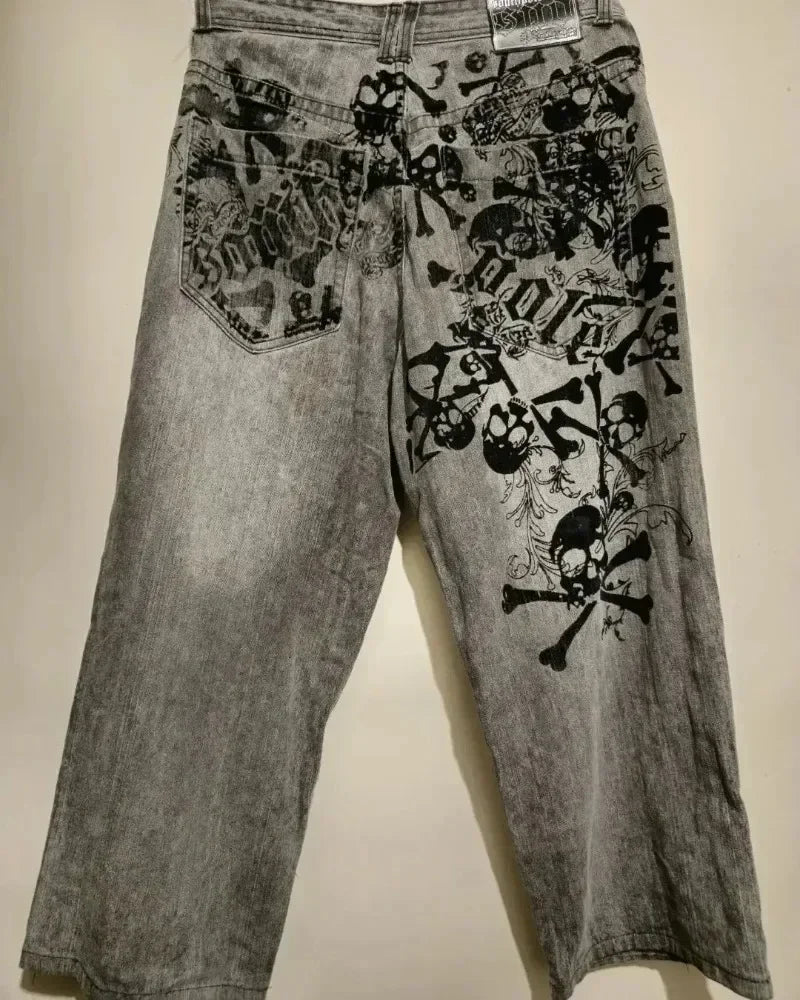 Baggy Wide Leg Y2K Streetwear Gothic Denim Oversized Jeans Unisex