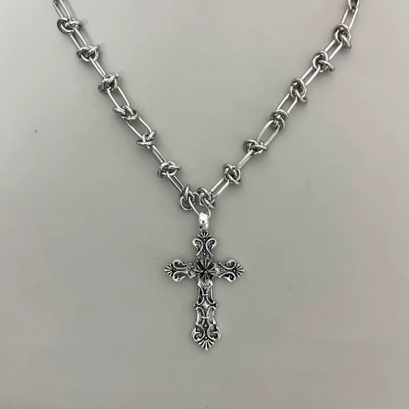 Vintage Pendants Necklace for Women Kpop Punk Chain Necklaces Long Korean Fashion Retro Jewelry on the Neck Gift