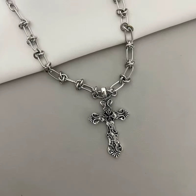 Vintage Pendants Necklace for Women Kpop Punk Chain Necklaces Long Korean Fashion Retro Jewelry on the Neck Gift