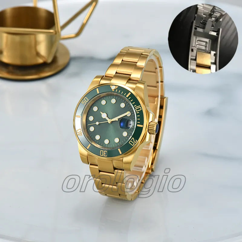 ST9 Watch U1 Mens Automatic Mechanical Ceramics Watches 40Mm Full Stainless Steel Gliding Clasp Swim Wristwatches Sapphire Super Luminous