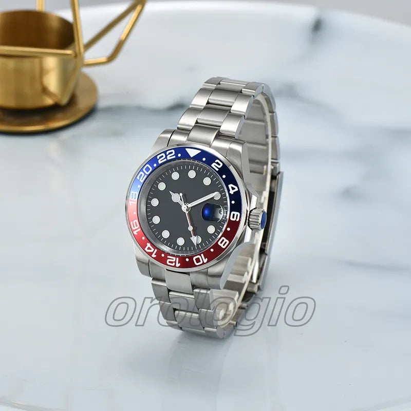 ST9 Watch U1 Mens Automatic Mechanical Ceramics Watches 40Mm Full Stainless Steel Gliding Clasp Swim Wristwatches Sapphire Super Luminous